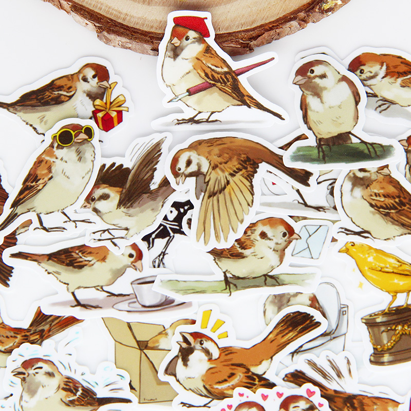 Books - 40PCS Birdie Stickers Crafts And Scrapbooking