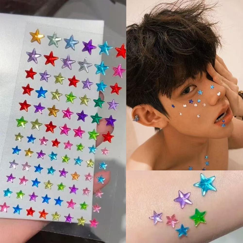 Music - Self-Adhesive Face Rhinestones Colorful Crystal Gem
