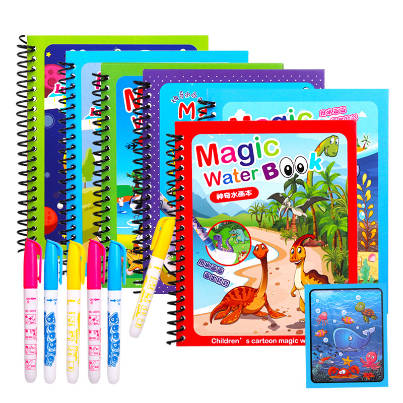 Reusable Water Magic Coloring Book - Reusable Painting Magic Water Book Cute