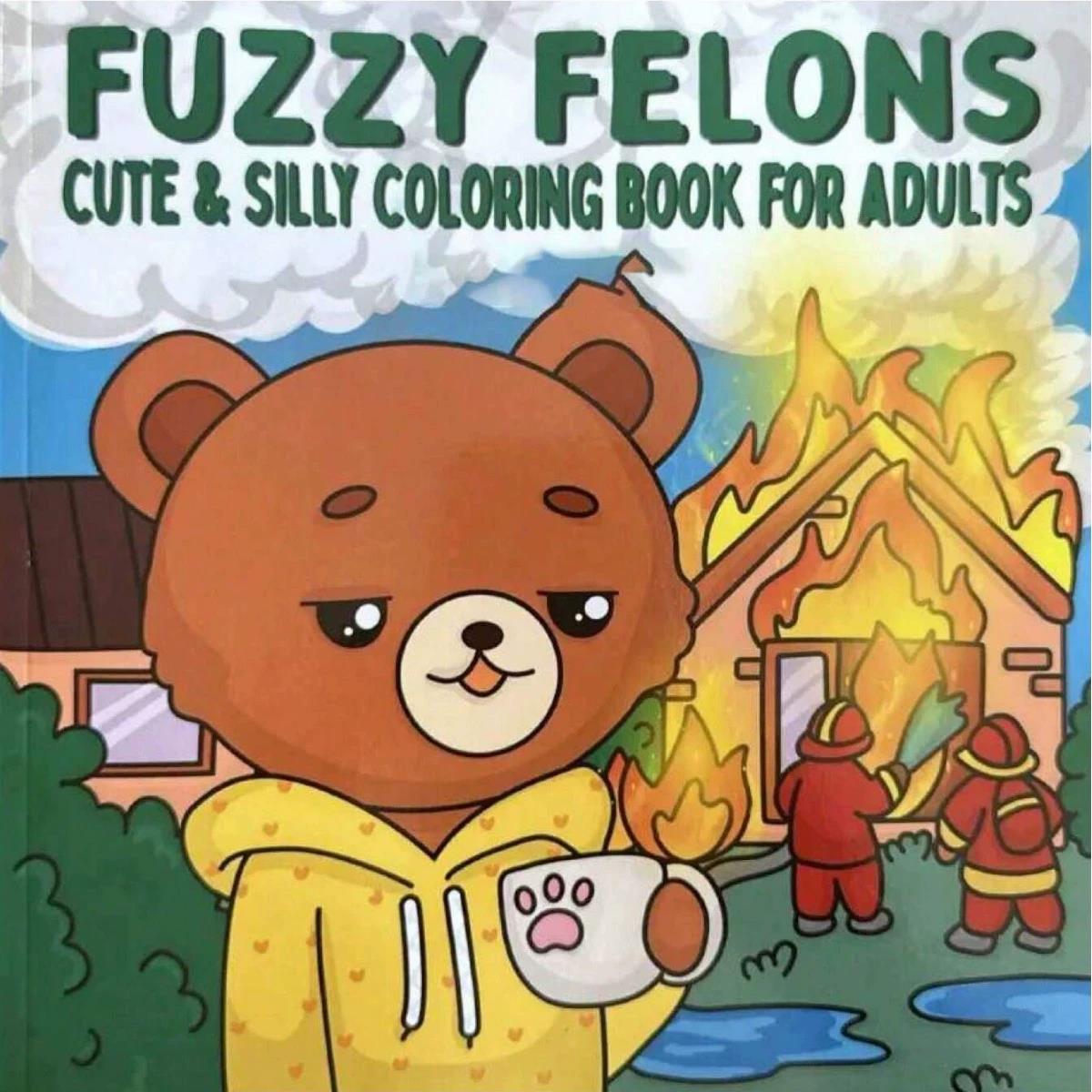 Fuzzy Felons Adult Coloring Bo - Adult Coloring Book Stress Relief recension och pris