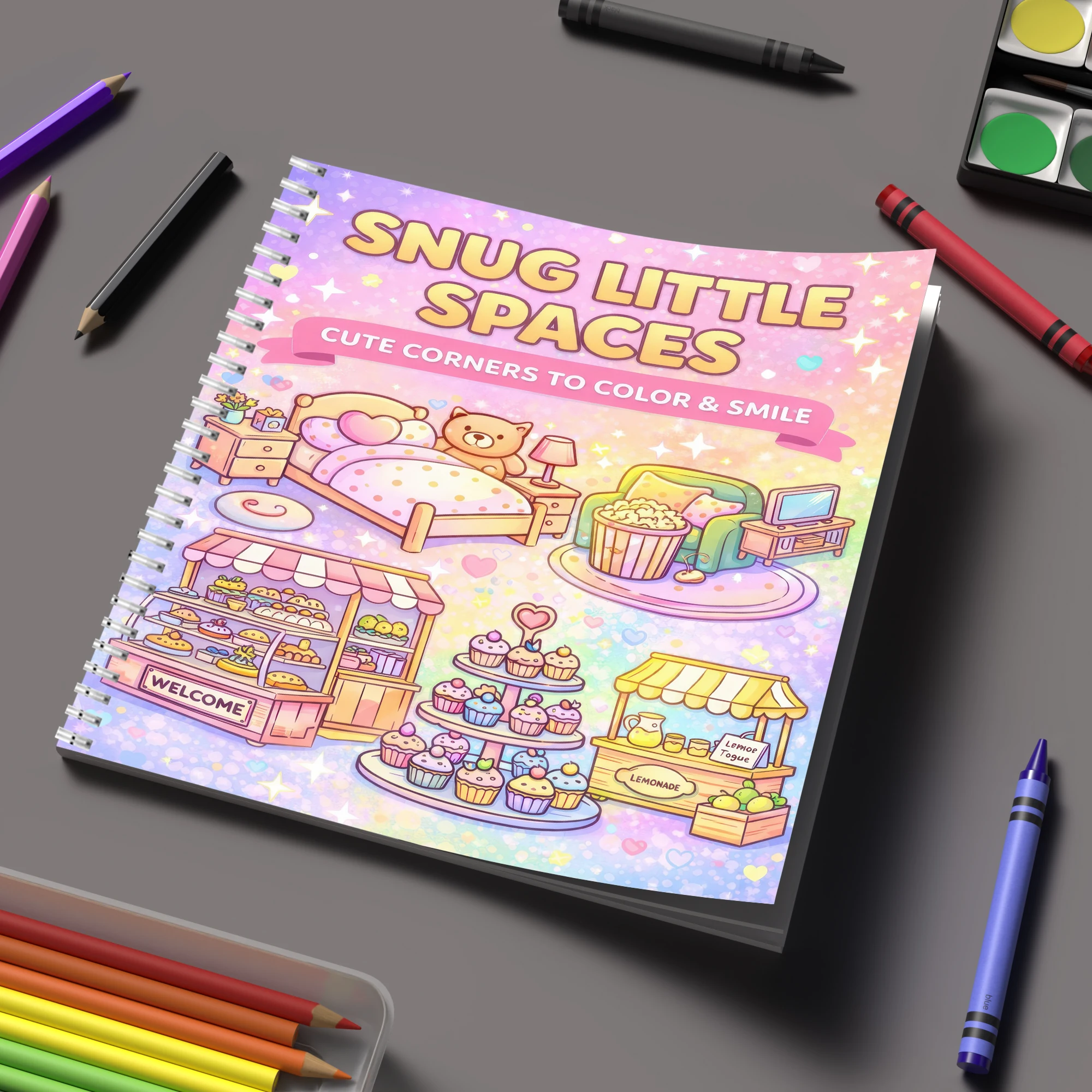 Coloring Book Little Spaces fo - Adult Coloring Book Stress Relief recension och pris