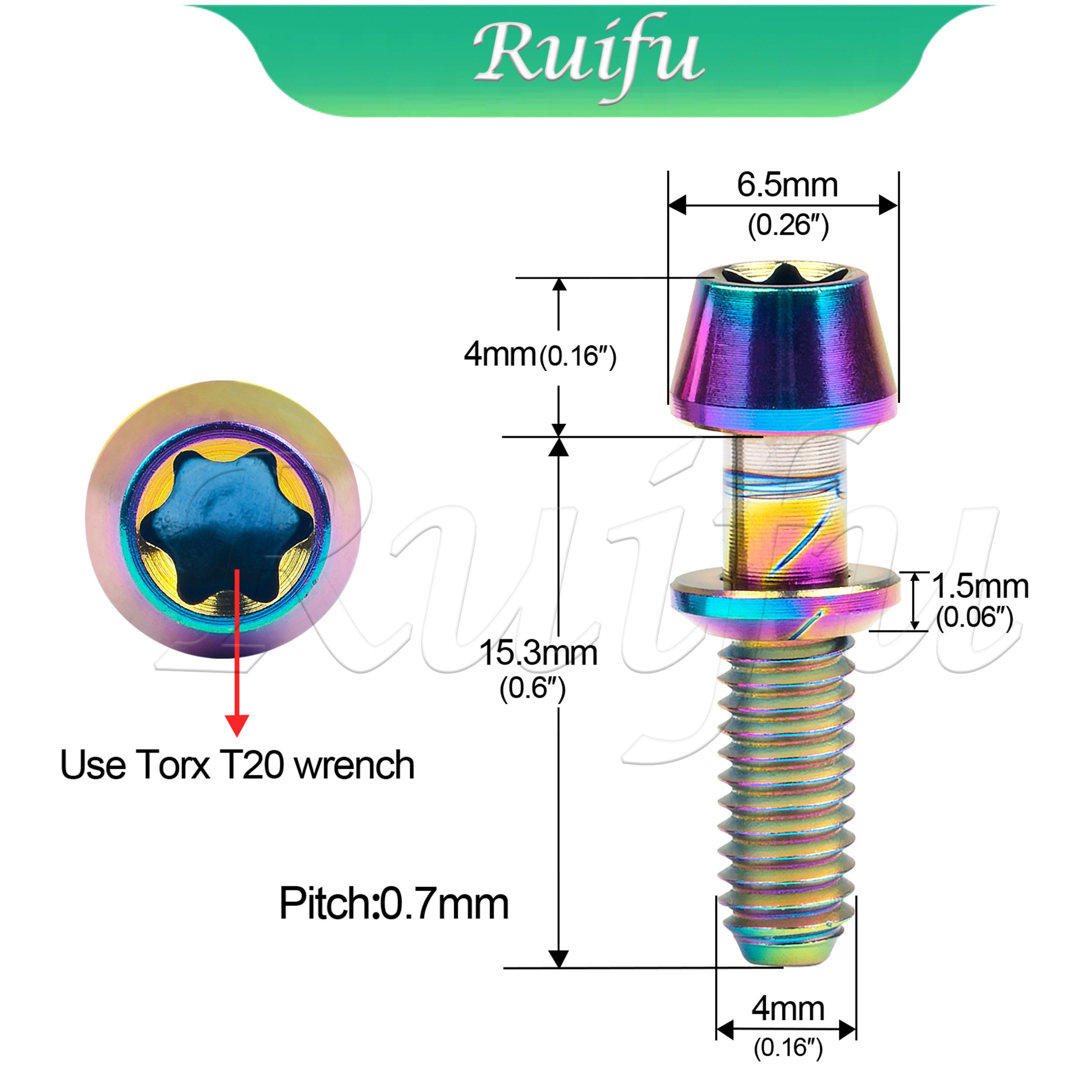 Ruifu Titanium Bolt 7/20PCS  M - Magazines recension och pris
