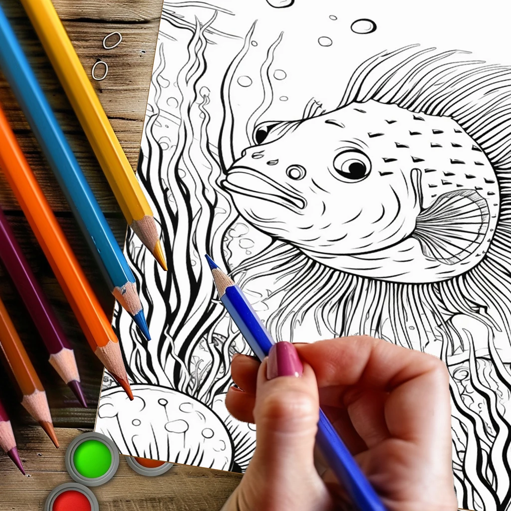 Summer Underwater Coloring Boo - Adult Coloring Book Stress Relief recension och pris