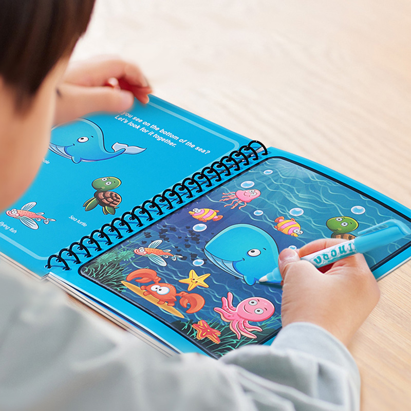 Magic Water Book with Pen Draw - Reusable Water Magic Coloring Book recension och pris